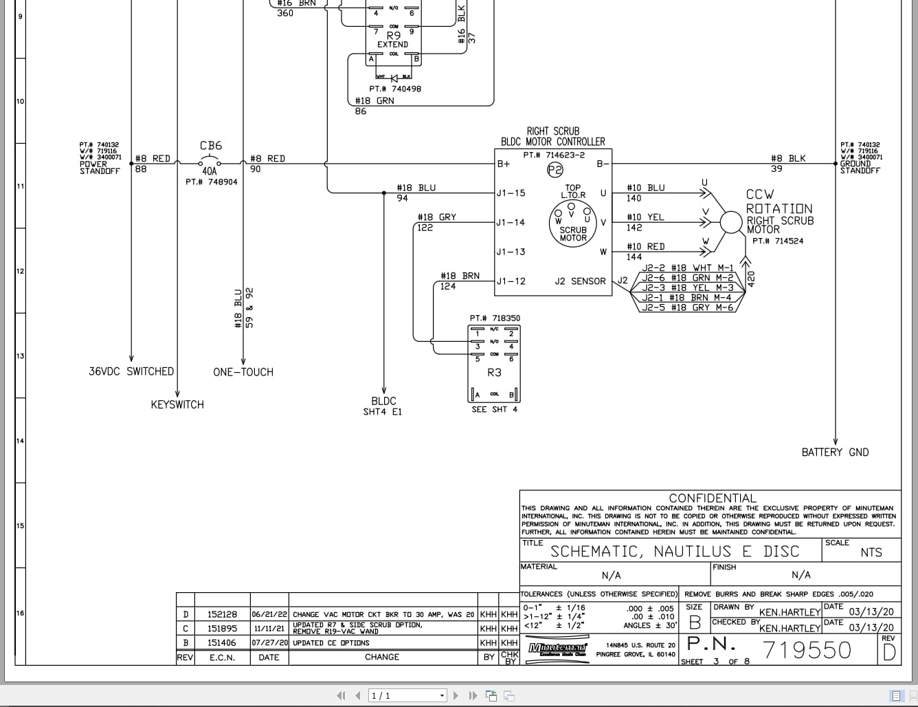 Minuteman Sweeper Nautilus E Disc Electrical Schematic 719550 2022 (2)