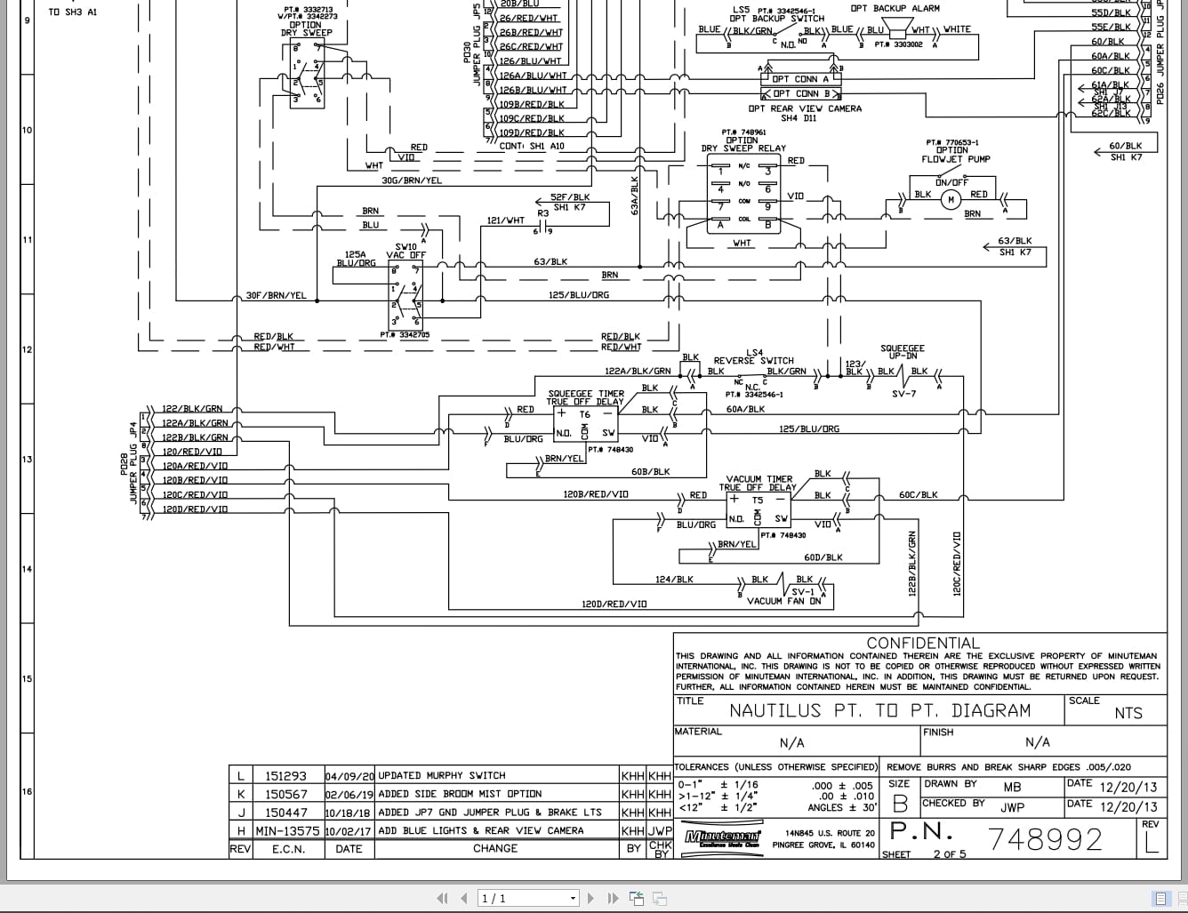 Minuteman Sweeper Nautilus Point To Point Electrical Schematic 748992 2020 (2)