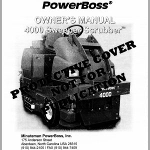 Minuteman Sweeper Scrubber 4000 Owners Parts Manual Wiring Diagram (1)