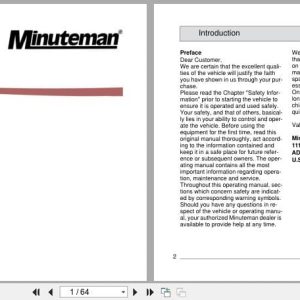 Minuteman Sweepers Riders Kleensweep KS32R 6400.40 Instruction Manual 88 10 3013 (1)