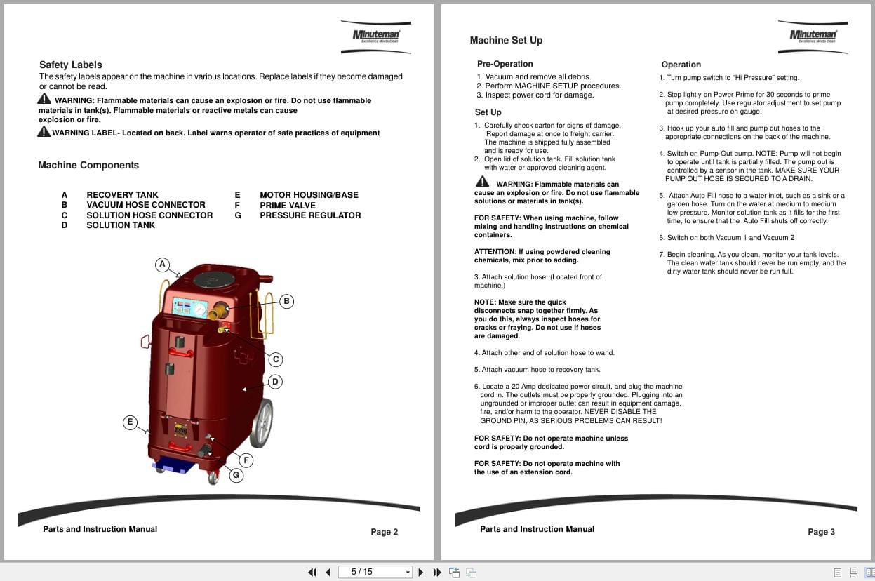 Minuteman Total Recovery System TRS14 Parts Instruction Manual (2)