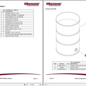 Minuteman Vacuums X705 C87515 03 C87555 01 Parts And Instruction Manual 988724 2017 (3)