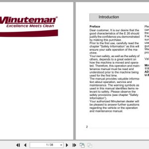 Minuteman Walk Behind Scrubber E26 7061.11 User Manual 88 10 2759 2007 (1)