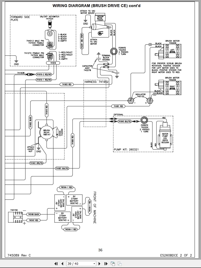 Minuteman Walk Behind Scrubber E260 ES260 Operation Service Parts Instructions Manual (4)