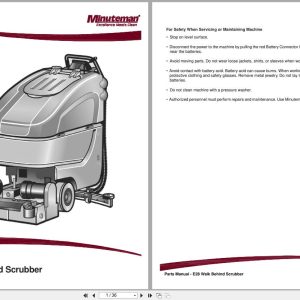 Minuteman Walk Behind Scrubber E28 Parts User Manual And Wiring Diagram (1)