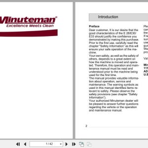 Minuteman Walk Behind Scrubber E33 Parts User Manual (1)