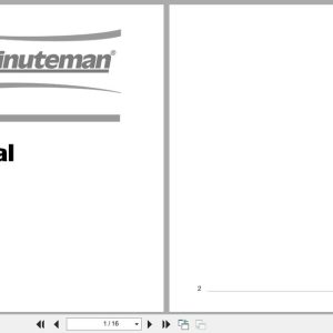 Minuteman Walk Behind Sweeper Kleen Sweep 27M Operation Service Parts (1)