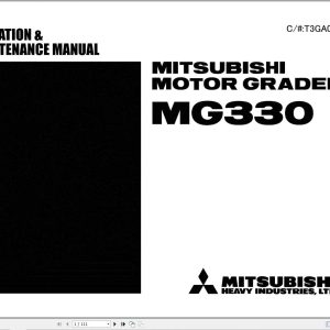 Mitsubishi Motor Grader MG330 Operation Maintenance Manual 99170 33130 (1)