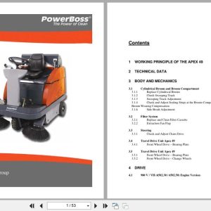 PowerBoss Compact Rider Sweeper APEX 49B LPG Diesel Electric Service Manual (1)