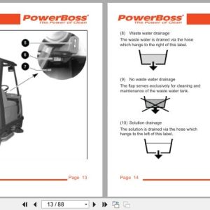 PowerBoss Cylindrical Scrubber Admiral 38C User Manual 4100055UM 2010 Powerboss Cylindrical Scrubber Admiral 38C User Manual 4100055Um 2010 (2)