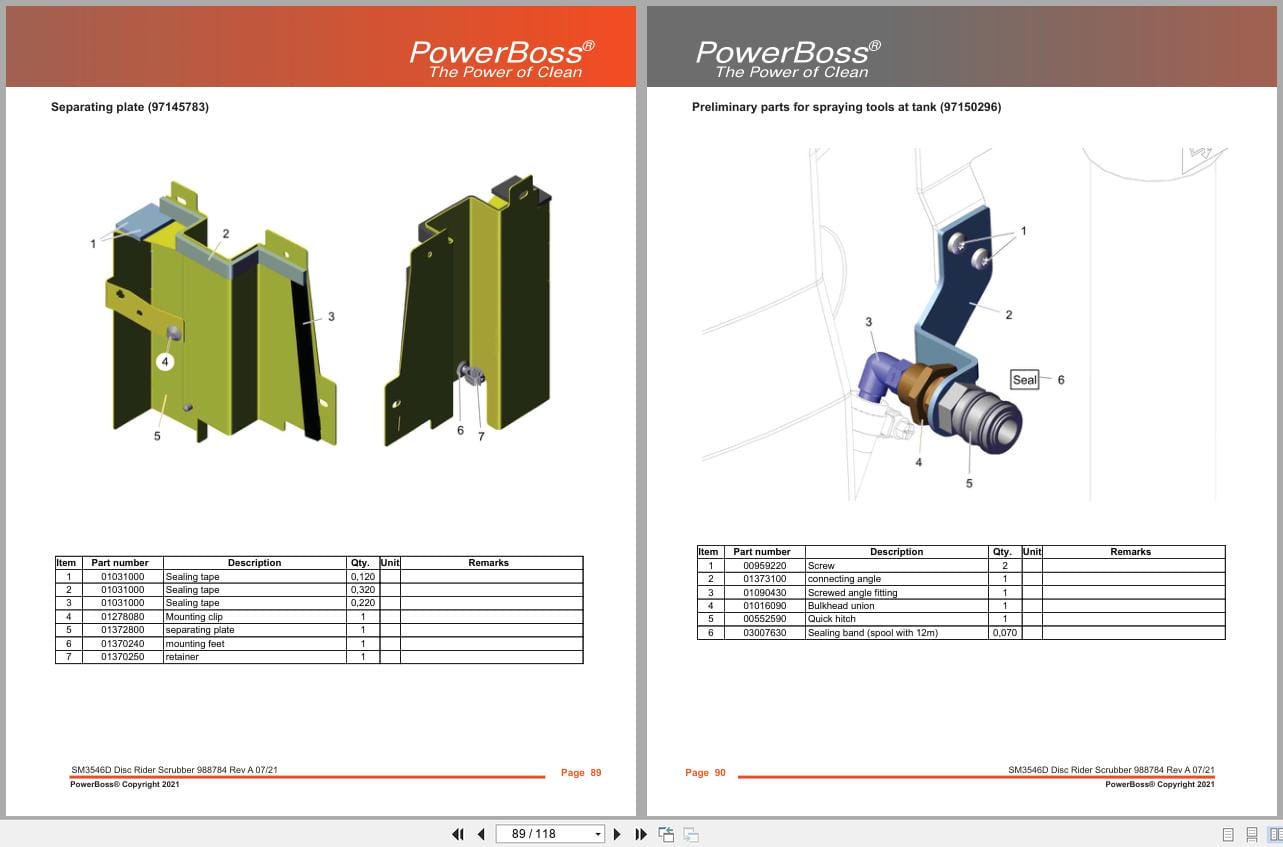 PowerBoss Disc Rider Scrubber B175R SM3546D SM3546DQP Parts Catalog 988784 2021 (2)