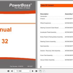PowerBoss Disk Scrubber Admiral 32 Parts Manual 4100016 2007 (1)
