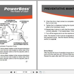 Powerboss Nautilus Sweeper Pb450Dsl Pb450Gas Pb450Lpg Service Manual 2014 (2)