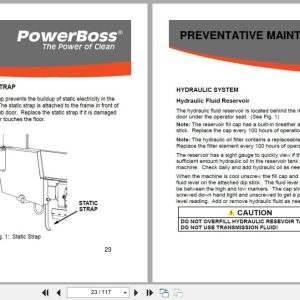 Powerboss Nautilus Sweeper Pb450Dsl Pb450Gas Pb450Lpg Service Manual 2016 (2)