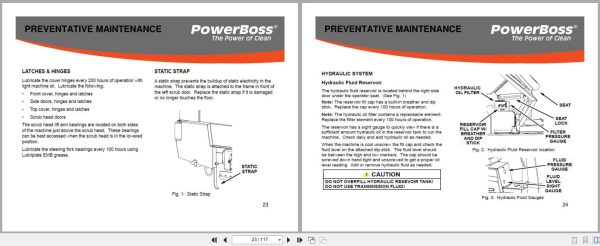 Powerboss Nautilus Sweeper Pb450Dsl Pb450Gas Pb450Lpg Service Manual 2016 (2)