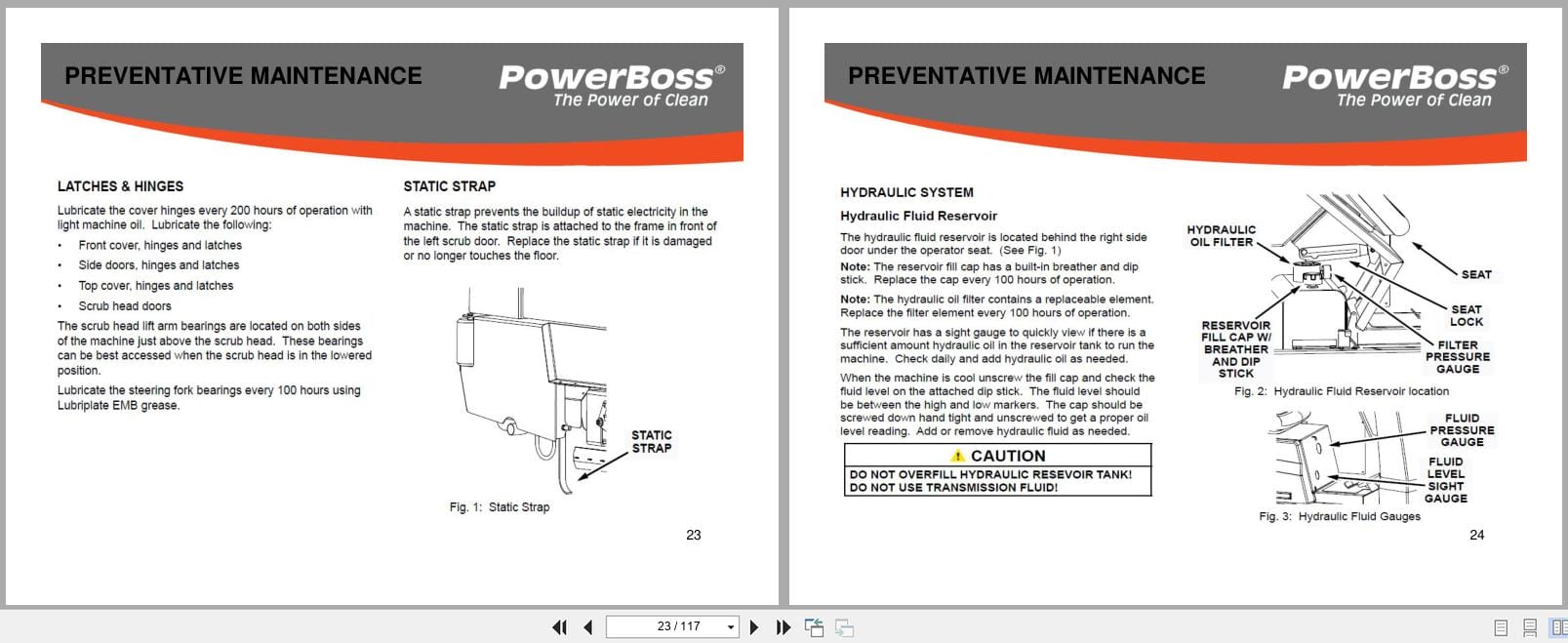 PowerBoss Nautilus Sweeper PB450DSL PB450GAS PB450LPG Service Manual 2016 (2)