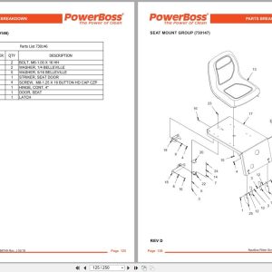 Powerboss Nautilus Sweeper Pb45Dsl To Pb45Lpce Parts Catalog 988749 2019 (2)