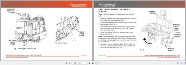 Powerboss Nautilus Sweeper Pb45Dsl To Pb45Lpce User Manual 988749Um 04.2021 (2)