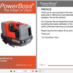 PowerBoss Nautilus Sweeper PB45DSL To PB45LPCE User Manual 988749UM 2020 (1)