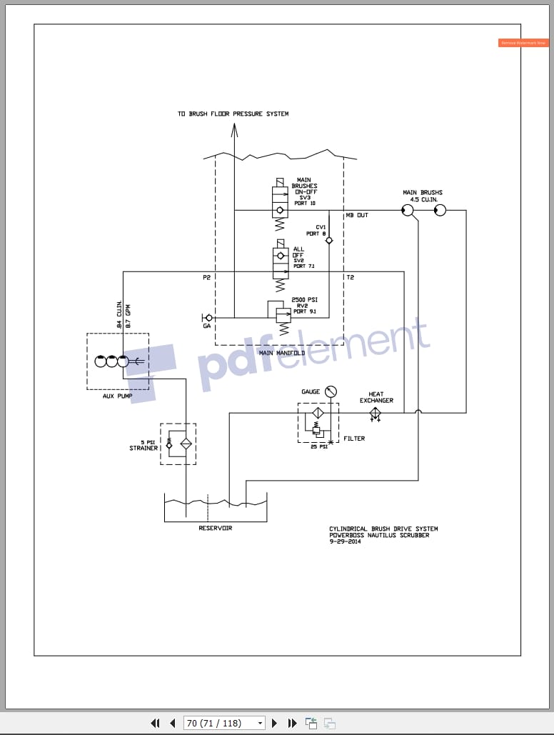 PowerBoss Nautilus Sweeper PB45DSL To PB45LPG Service Booklet Wiring Diagram (4)