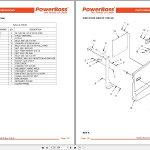 Powerboss Nautilus Sweeper Pb45Dsl To Pb45Lpgce Parts Catalog 988749 08.2015 (2)