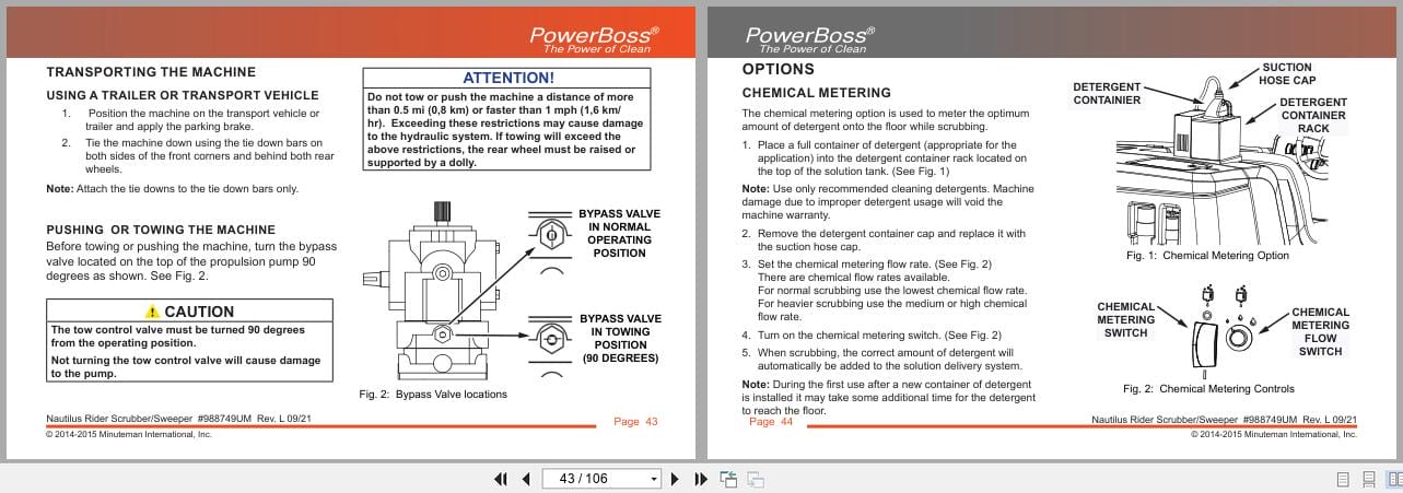 PowerBoss Nautilus Sweeper PB45DSL To PB45LPUK User Manual 988749UM 09.2021 (2)