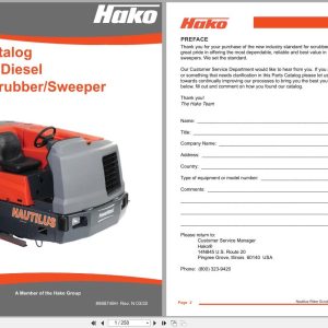 PowerBoss Nautilus Sweeper PB45DSLH Parts Catalog 988749H 03.2020 (1)