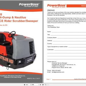PowerBoss Nautilus Sweeper PB45HDSL To PB45HLPCE Parts Catalog 988752 2017 (1)