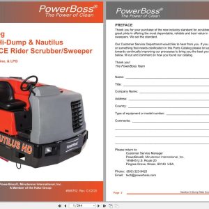 PowerBoss Nautilus Sweeper PB45HDSL To PB45HLPUK Parts Catalog 988752 2020 (1)