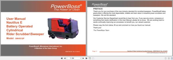 PowerBoss Nautilus Sweeper SM45CQP User Manual 988768UM 06.2020 (1) Powerboss Nautilus Sweeper Sm45Cqp User Manual 988768Um 06.2020 (1)
