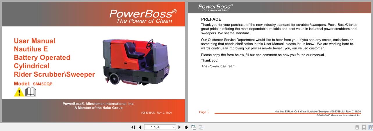 PowerBoss Nautilus Sweeper SM45CQP User Manual 988768UM 2020 (1)