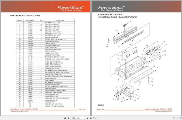 Powerboss Nautilus Sweeper Sm45Dqp To Sm45C Ce Parts Catalog 988768 02.2021 (2)