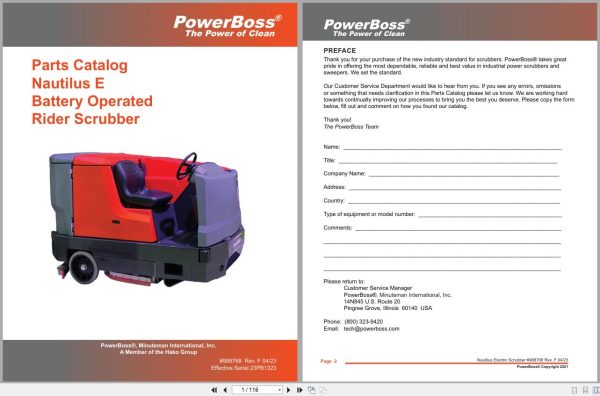 Powerboss Nautilus Sweeper Sm45Dqp To Sm45Cqp Ce Parts Catalog 988768 2023 (1)