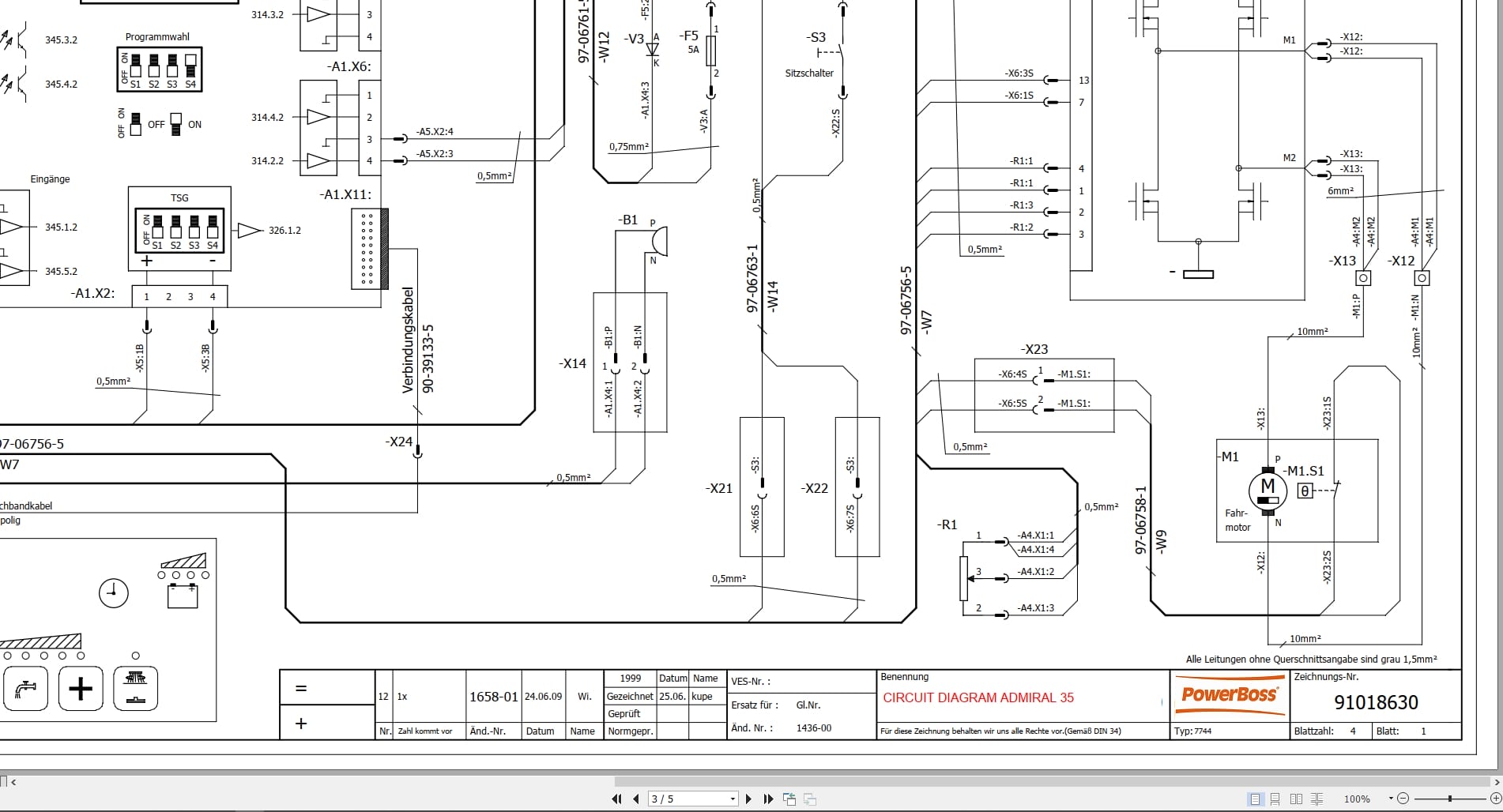 PowerBoss Rider Scrubber Admiral 35 ADM35D Wiring Diagram 2010 (2)