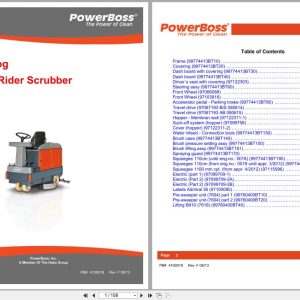 PowerBoss Rider Scrubber Admiral 35 Parts Catalog 4100018 2013 (1)