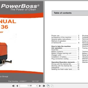 PowerBoss Rider Scrubber Admiral 36 User Manual 4100017 2007 (1)