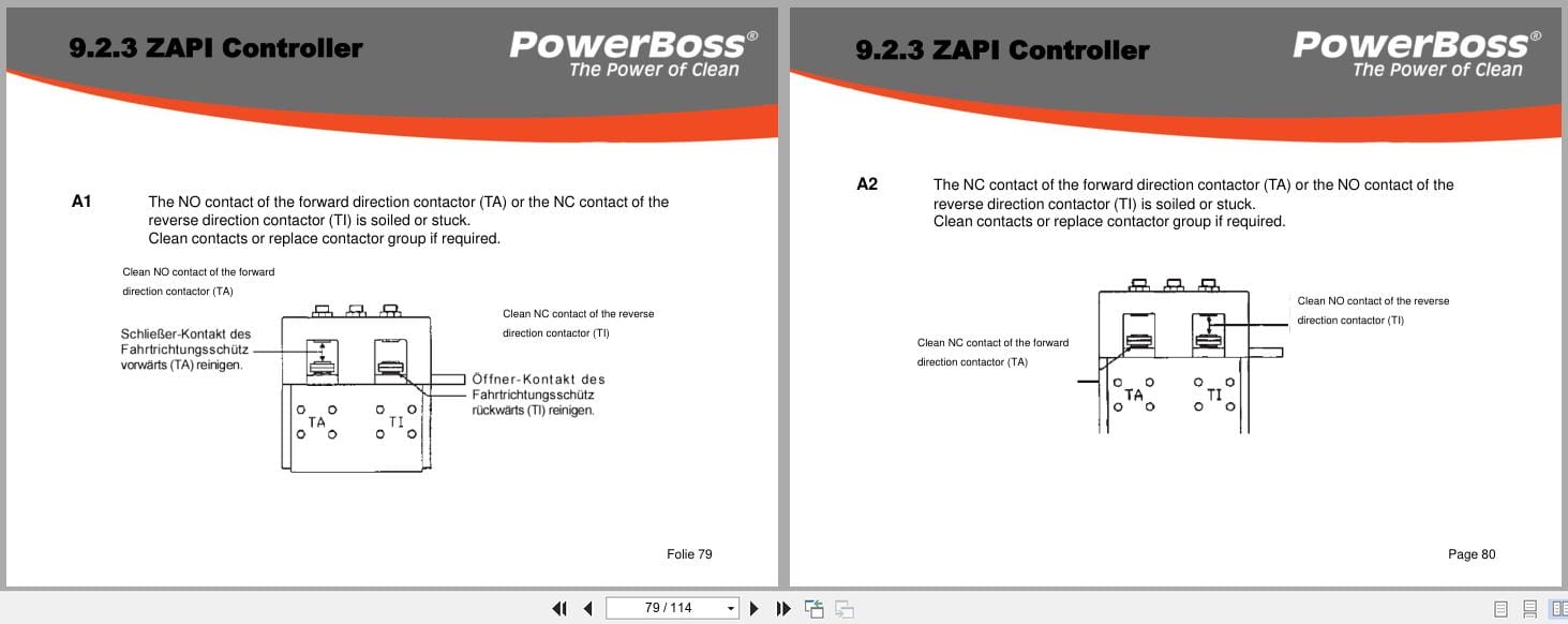 PowerBoss Rider Sweeper Admiral 38 40 Service Booklet (2)