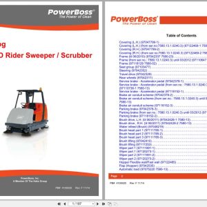 PowerBoss Rider Sweeper Admiral 40D Parts Catalog 4100020 2014 (1)