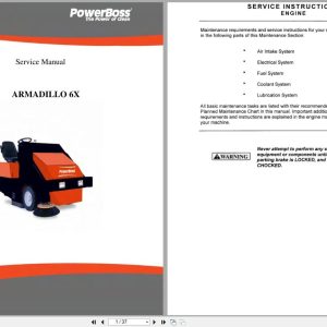 PowerBoss Rider Sweeper Armadillo 6X Service Manual (1)