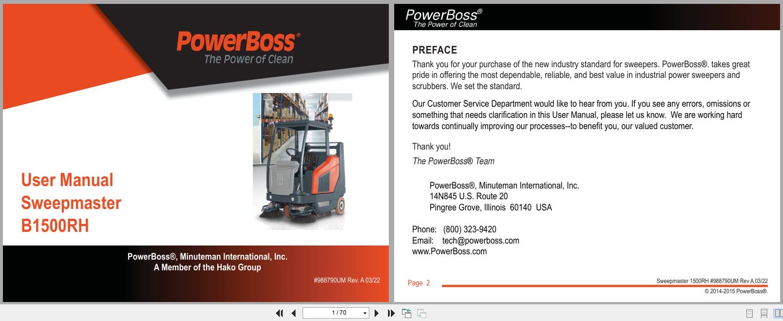 PowerBoss Rider Sweeper B1500RH User Manual 988790UM 2022 (1)