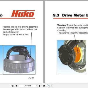 Powerboss Rider Sweeper Hakomatic B1100 B1050 Service Booklet 2012 (2)
