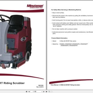 Powerboss Riding Scrubber E Ride 26 Sport Parts Manual Wiring Diagram 988726S 2016 (1)