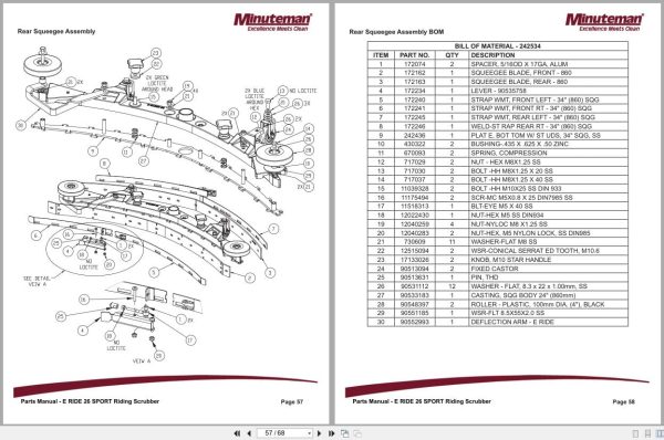 Powerboss Riding Scrubber E Ride 26 Sport Parts Manual Wiring Diagram 988726S 2016 (2)