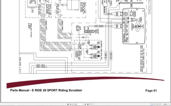 Powerboss Riding Scrubber E Ride 26 Sport Parts Manual Wiring Diagram 988726S 2016 (3)