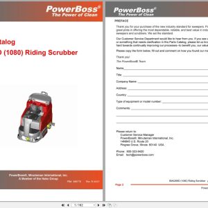 PowerBoss Riding Scrubber SM4268D Parts Catalog 988776 2021 (1)