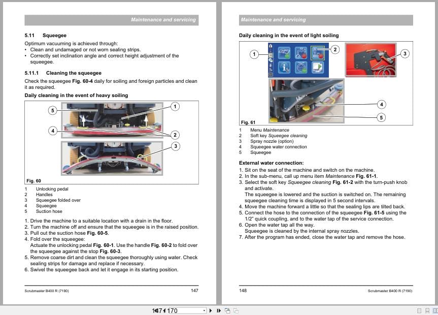 PowerBoss Scrubber B400R B400RM B400RH Operating Manual 88 10 3255 4480 00 2021 (2)