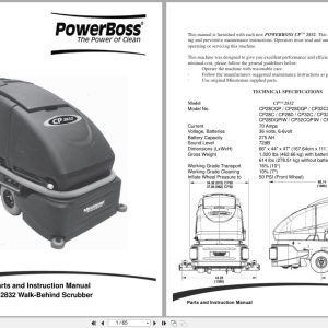 PowerBoss Scrubber CP 2832 Parts Instruction Manual 988322 2007 (1)