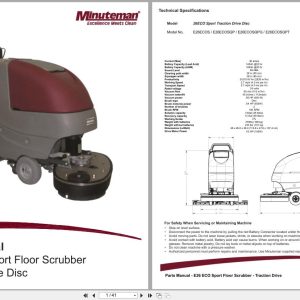 PowerBoss Scrubber E26ECO Sport Parts Manual 988737S 2016 (1)