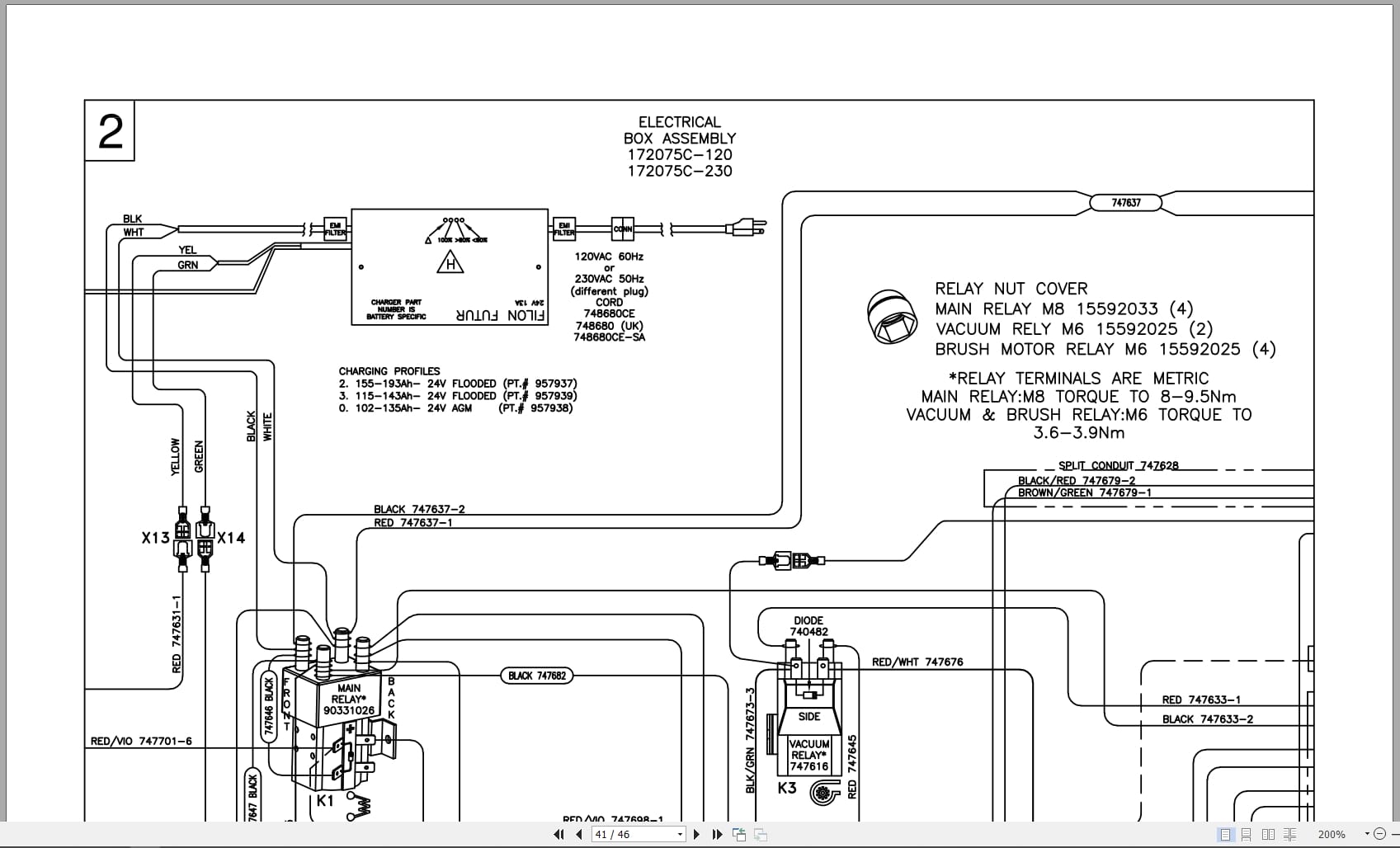 PowerBoss Scrubber PHX20 Parts Manual Wiring Diagram 988728PB 2020 (3)
