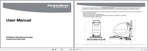 Powerboss Scrubber Phx26Eco Phx26Ecoqp Phx26Ecoqpg User Manual 988737Umpb 2011 (1)